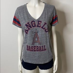 Los Angeles Angels Baseball V-Neck Shirt w sequins